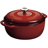 Lodge EC6D43 Enameled Cast Iron Dutch Oven, 6-Quart, Island Spice Red
