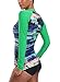 CharmLeaks Womens rashguard long sleeve rashguards rashguard swimsuit rashguard top Green Medium