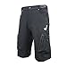 ARSUXEO Outdoor Sports MTB Cycling Shorts Black Size Large