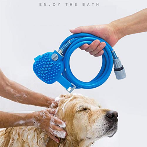 SuperUS Pet Bathing Brush Pet Dog Cat Shower Bathing Brush Tool Water Sprayer Head Sprinkler Hair Washer