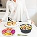 CHAUDER Reusable Salad Container To Go for Lunch with Dressing Dispenser and Ice Pack, 5 Cup Large Capacity Mixing Bowl, PVC, BPA-Free, FDA Passed, Perfect for Women, Men, Kids, With Fork