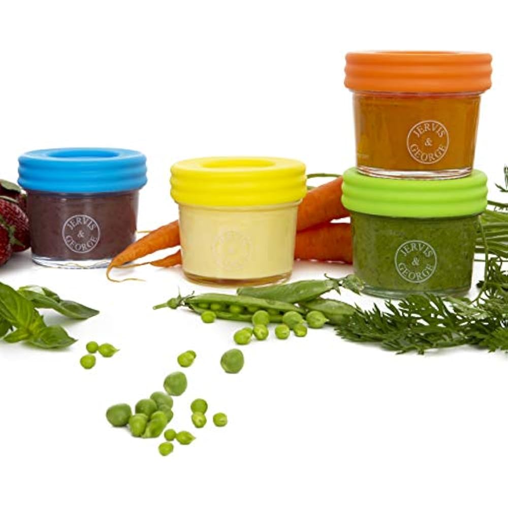 Glass Baby Food Storage Containers Set Contains 12 Small Reusable 4oz Jars eBay