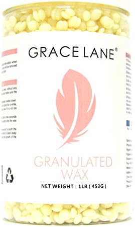 Hard Wax Beans by Grace Lane | Hair Removal Hot Paraffin Waxing 1 Pound (Karitene)