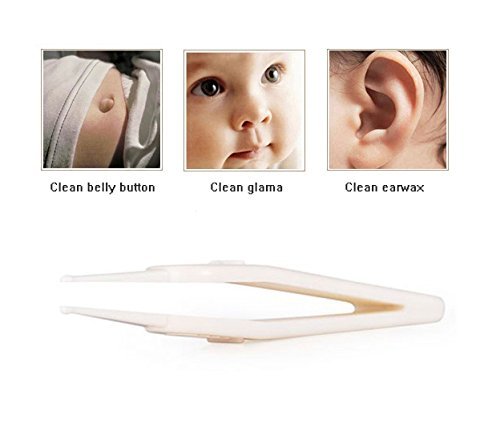 2PCS Baby Care Newborn Safe Care Infant Ear Nose Clean Plastic Tweezers For Better Sleep