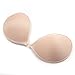 Fetoo Invisible bra, Reusable Soft Material Sticky Push Up Strapless Backless Silicone Adhesive Bra (B, Pure Nude)