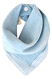 kishu baby Organic Bandana Bib Reversible, Blue, One Size