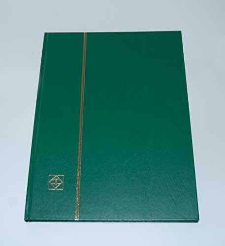 Lighthouse Hardcover Stamp Album Stockbook with 16 Black Pages, Green, LS4/8
