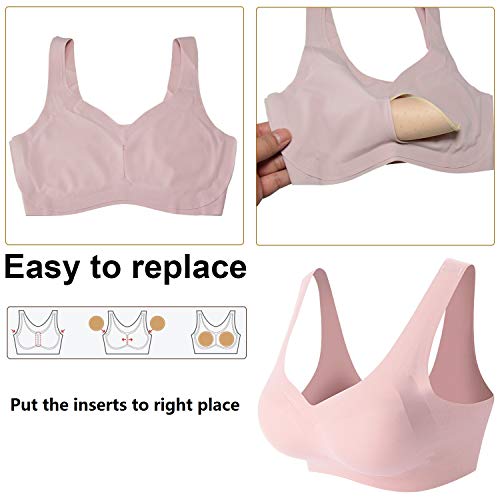 TopBine Bra Pads Inserts Triangle Sports Bra Replacement Pads Sew in