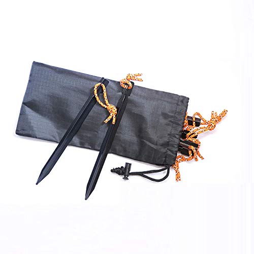 OBKJJ Tent Stakes,7075Aluminium Tent Nail Lightweight with Reflective Rope 12-Piece - Thumbnail 5