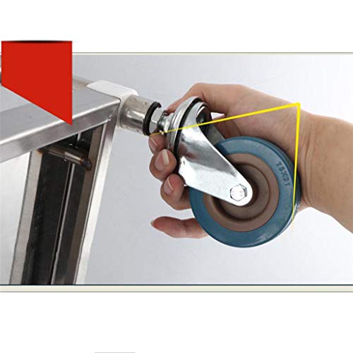 Trolley Medical Treatment Car Stainless Steel Instrument Table/Medical Vehicle Surgical Vehicle/Changing Vehicle Instrument Car/Double Drawer Beauty Car