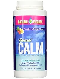 Natural Vitality Natural Calm Magnesium Anti Stress, Organic, Raspberry Lemon, 16 oz