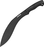 Schrade SCHGK1 18.3in Gurkha Kukri with 12.8in Stainless Steel Blade and TPE Handle for Outdoor Survival, Camping and Bushcraft