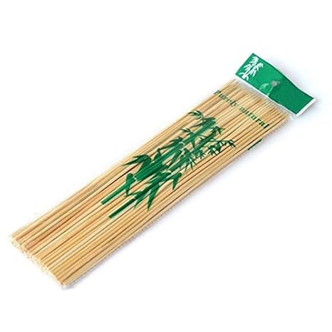Home REPUBLIC-100pcs / 10 INCH Camping Wooden Color Bamboo BBQ Skewers Barbecue Shish Kabob Sticks Fruit Kebab Meat Party Fountain Bamboo BBQ Sticks Skewers Wooden