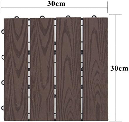 Flooring Outdoor Flooring, Plastic Wood DIY Garden Courtyard Anti-skid Floor Indoor Balcony Bathroom Anti-corrosion WPC Flooring size:30302.2cm (Color : G, Size : 3030cm)