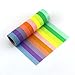 Piokio Multi Colored Rainbow Washi Tape Set of 10 Rolls, Craft Colorful Masking Tapes for Kids