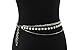 Deal Fashionista Gorgeous SILVER Tone 4 Strands Rhinestones Pearls Chain Belt