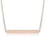Minimalist Bar Necklace, Simple Horizontal Bar