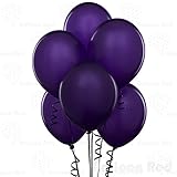 12 Inch Latex Balloons (Premium Helium Quality), Pack of 100, Deep Purple