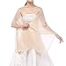 Soffte Cloud Sheer Chiffon Women Evening Shawls and Wraps for Dresses Champagne