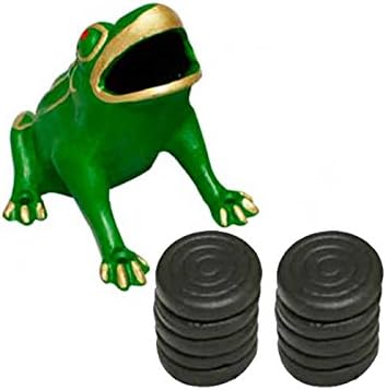 CADENAS ® - Frog Game/Sapo Game/Toad in the Hole Game “Complete” cast iron: 1 Frog/Sapo and 10 Tokens, Green