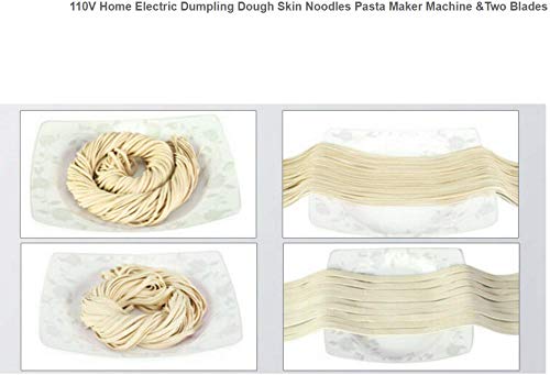 Pasta Maker, 110V Electric Noodle Press Machine Spaghetti Pasta Maker Commercial Stainless Steel Dough Cutter Dumplings Roller Noodles Hanger