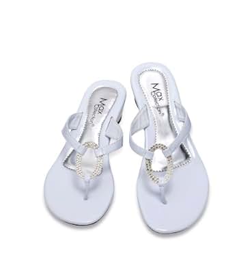 Amazon.com | Ring Wedge Wedding Shoe White Size 7 | Platforms & Wedges