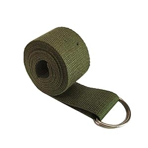 Durable Yoga Strap 6FT Cotton Exercise Stretching Belt with Adjustable Metal D-Ring Buckle For General Fitness Workout and Physical Therapy by SamGreatWorld