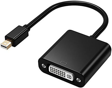 Mini DP to DVI, Lvgoo Gold Plated Mini DisplayPort MiniDP to DVI Male to Female Cable Adapter Converter for Apple Macbook Pro Air - Thunderbolt TM Port Compatible-Black