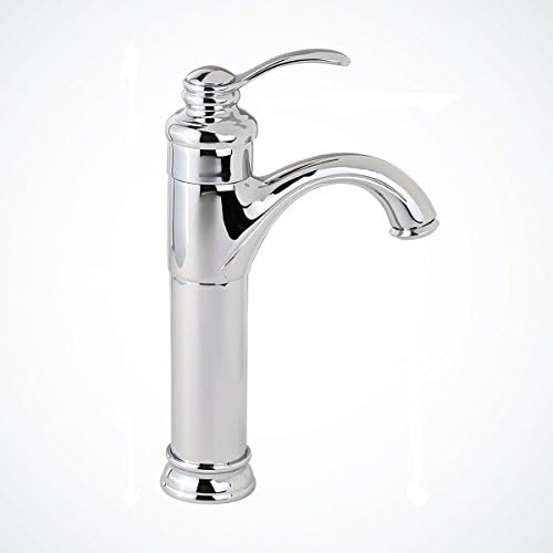 Yodel Deck Mount Single Handle Single Hole Contemporary Bathroom Lavatory Vanity Basin Vessel Sink Faucet Mixer Tap,Chrome Finish
