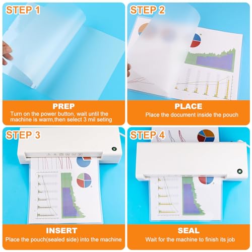 CAREGY 100 Pack Laminating Sheets, Hold 11 x 17 Inch Sheet, 3 Mil Clear Thermal Laminating Pouches 11.5 x 17.5 Inch Lamination Sheet Paper for Laminator, Round Corner
