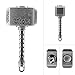 MAYBO SPORTS Wiitin Thor's Battle Hammer Fidget Spinner with Zipped Storage Bag, The Mighty Mjolnir Toy Made by Metal - Antique Silver