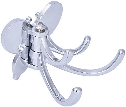Wall Mounted Zinc Alloy Decorative Butterfly Swivel Arm Coat Hooks,4-Arm(White)