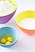 ienjoyware Colorful Melamine Mixing Bowls, Set of 3 - Two-Tone Nesting Design - Purple, Orange and Blue