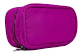 Portable Essential Oil Carrying Case Holds 10 Bottles Size 5ML, 10ML, 15ML Fit in Purse For Travel Multiple Colors (Pink)