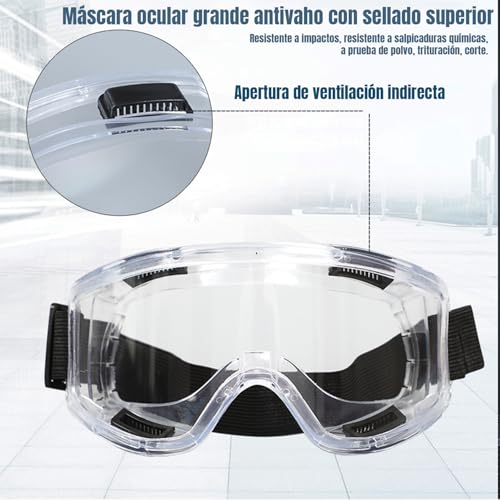 Mascarilla Respiratoria Reutilizable con anteojos de seguridad y filtros, Máscara antipolvo para gases químicos, adecuada para pintura, pulverización, amolado, soldadura