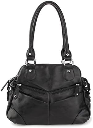 Luxanne A51417BLACK Functional Compartments Handbag44; Black