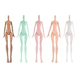 Fenteer Custom Moveable Joints Nude Doll Body Mold for Monster High Dolls DIY Making and Repairing Accessory Set of 5 Pieces