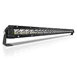 Rigidhorse 32 Inch LED Light Bar Single Row Flood & Spot Beam Combo 30000LM Off Road LED Light Bar Driving Light for Jeep Pickup SUV ATV UTV Truck Roof Bumper