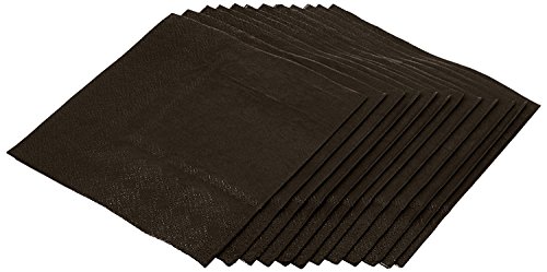 Jubilee 3-Ply Cocktail Beverage Napkins, 80 Count, Black