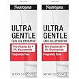 Neutrogena Ultra Gentle Face Gel Hydrator with Pro-Vitamin B5 & 4% Niacinamide Designed for Acne-Prone Skin, Lightweight Gel Cream Targets Uneven Skin Tone, Fragrance-Free, 5.0 oz (Pack of 2)