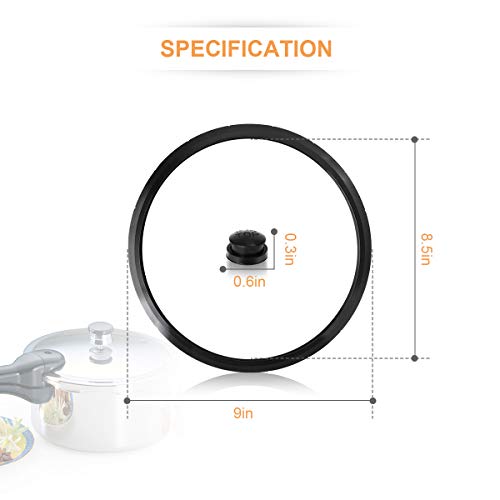 AIEVE 2 Pack Pressure Cooker Sealing Ring Silicone Gasket with