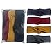 DRESHOW Headbands for Women Elastic Turban Boho Colorful Headband Twisted Knot Hair Accessories 4 Pack