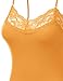 JJ Perfection Women's Adjustable Spaghetti Strap Lace Trim Cami Tunic Tank Top