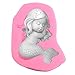 CHICTRY Cute 3D Sleeping Mermaid Silicone Mold Non-Stick DIY Cake Fondant Chocolate Candy Making Mold Soap Clay Mold for Baby Shower Birthday Cake Decoration