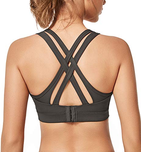 Yvette Strappy Criss Cross Back Sports Bras High Impact Adjustable Workout Bra for Plus Size Women, 57A, L(DF) - Thumbnail 6