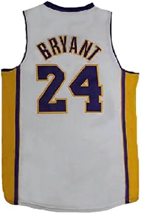 Gseras Men's Retro Jerseys Kobe Retire Jerseys Los Angeles 24 Sports Basketball Jersey White (M)