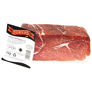 Orig Spanischer Jamon Serrano Rohschinken original extra poliert 1 kgSerrano Schinken 1/4 Stück