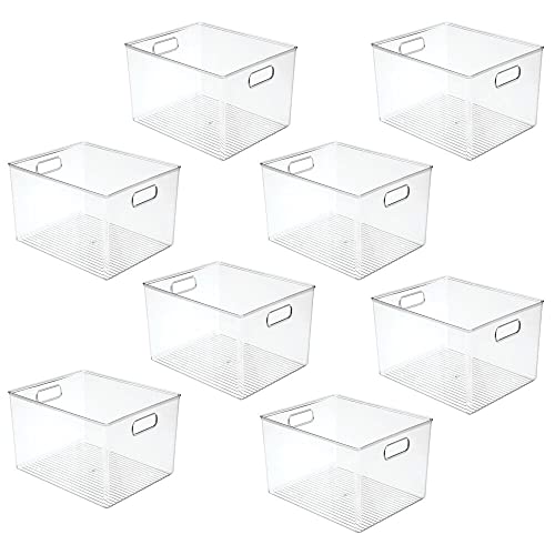 mDesign Plastic Storage Organizer Container Bin, Closet Organization