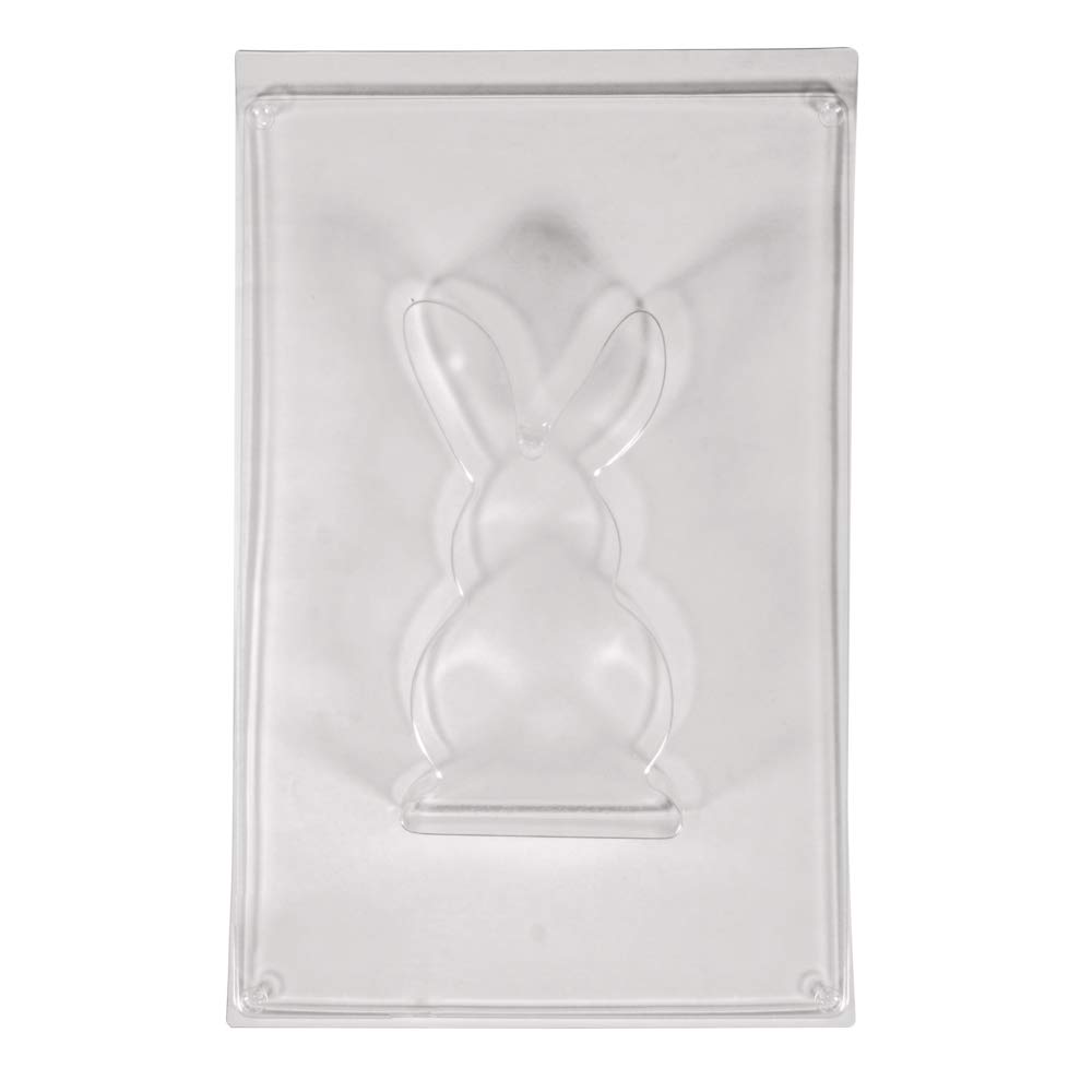 Rayher Clear Plastic Mould, Easter Bunny Shape for Casting and Moulding, Rabbit-Shaped Casting Mould for Concrete and Plaster of Paris, 9.2x17x3cm, 36089000