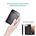 YPLANG Portable Charger Built in Two Cables Mini Power Bank Outdoors 9000mAh Ultra Slim High- Speed Charging External Battery Charger 3 Output & Dual Input with LCD Display for Android, iPhone, iPad(2.0) , Black (DS01)